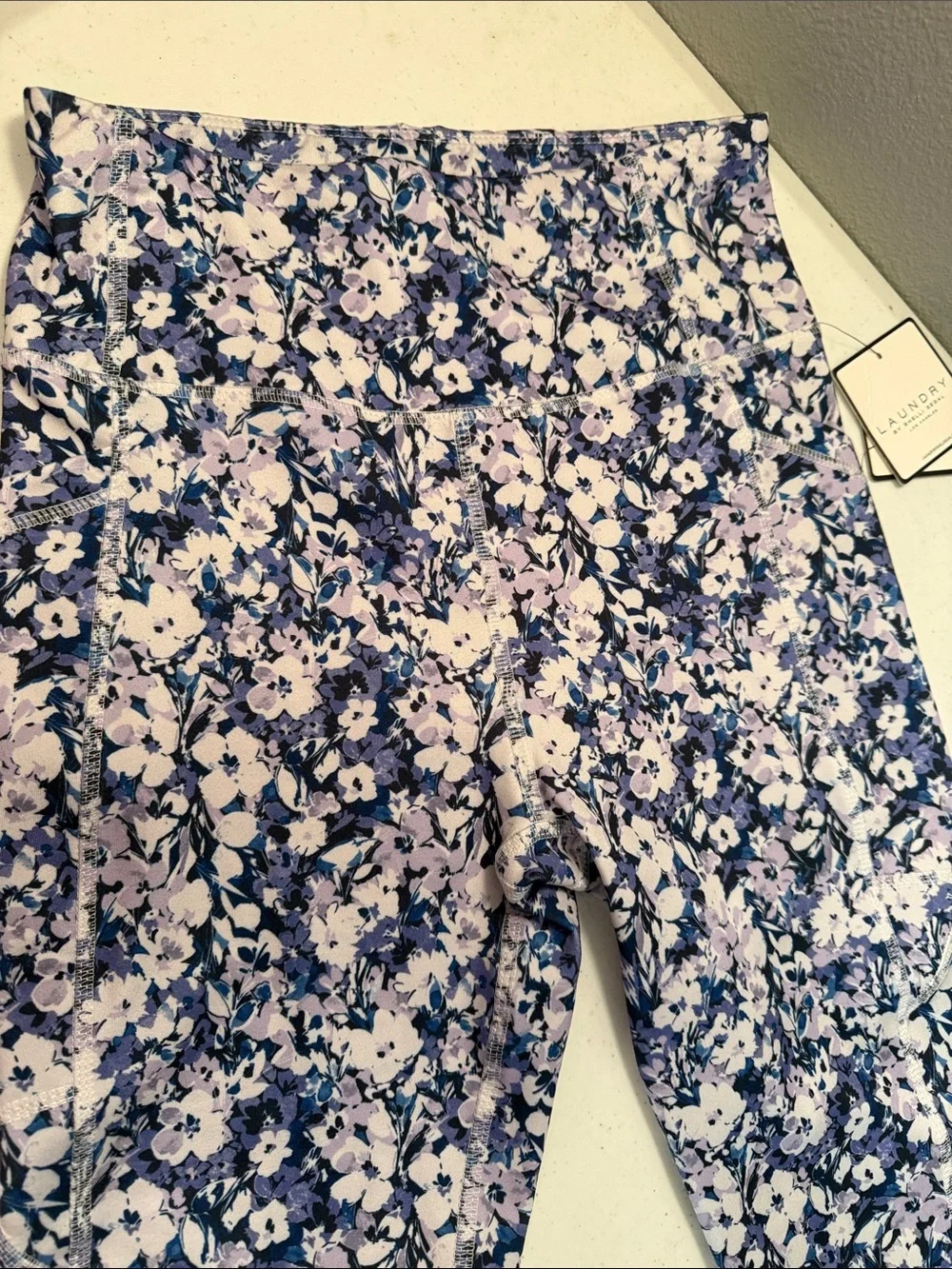 Laundry By Shelli Segal Blue & Purple Floral Jeggings